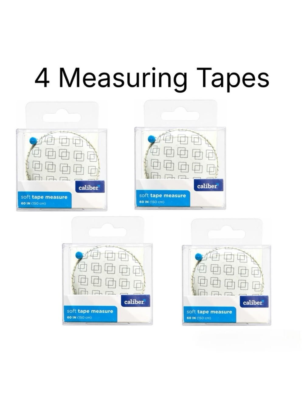 (4) Caliber Brand Soft Tape Measure